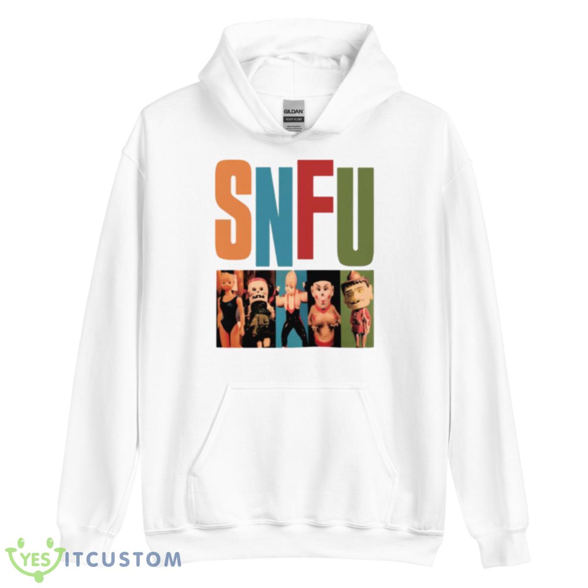 The Four Colors Snfu Cannibal Cafe Shirt 3 The Four Colors Snfu Cannibal Cafe Shirt - Unisex Heavy Blend Hooded Sweatshirt