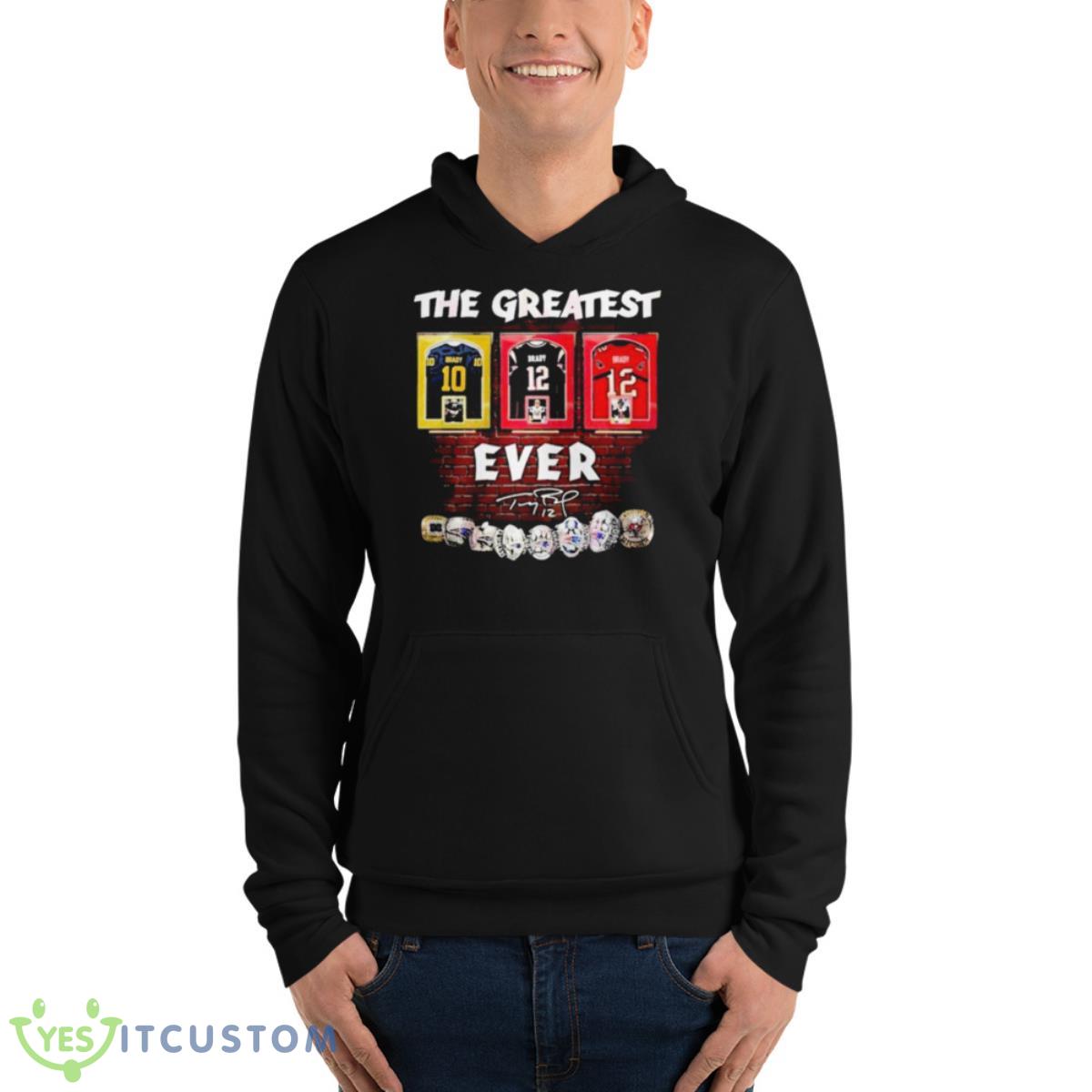 The Greatest 12 Tom Brady Ever Signatures Shirt 4 The Greatest 12 Tom Brady Ever Signatures Shirt - Unisex Fleece Pullover Hoodie