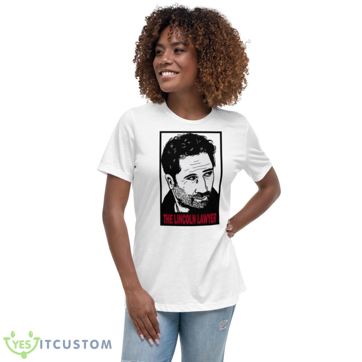 The Lincoln Lawyer Black And White Design Shirt 5 The Lincoln Lawyer Black And White Design Shirt - Women's Relaxed Short Sleeve Jersey Tee