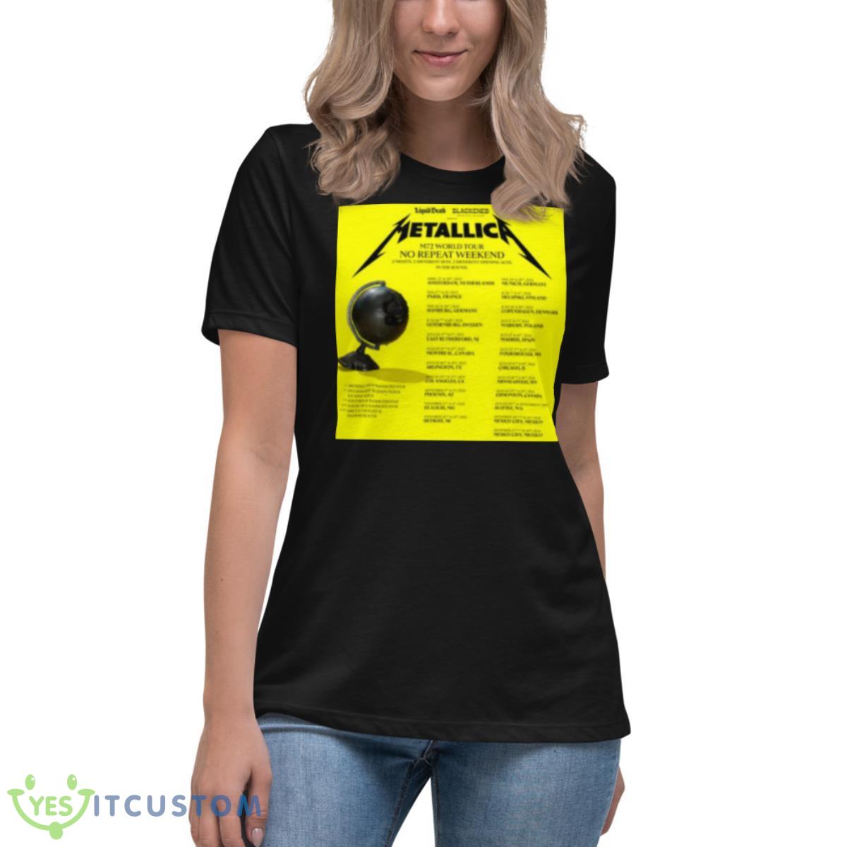 The M72 World Dates 2023 New Tour Shirt 6 The M72 World Dates 2023 New Tour Shirt - Women's Relaxed Short Sleeve Jersey Tee