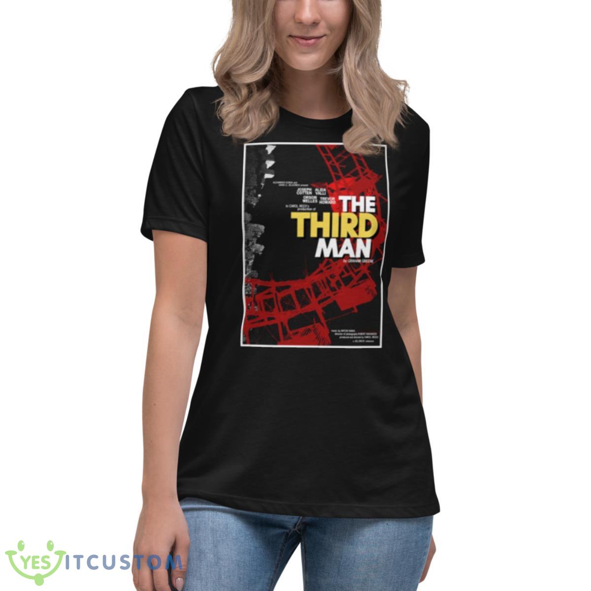 The Third Man 1949 Movie Poster Shirt 6 The Third Man 1949 Movie Poster Shirt - Women's Relaxed Short Sleeve Jersey Tee