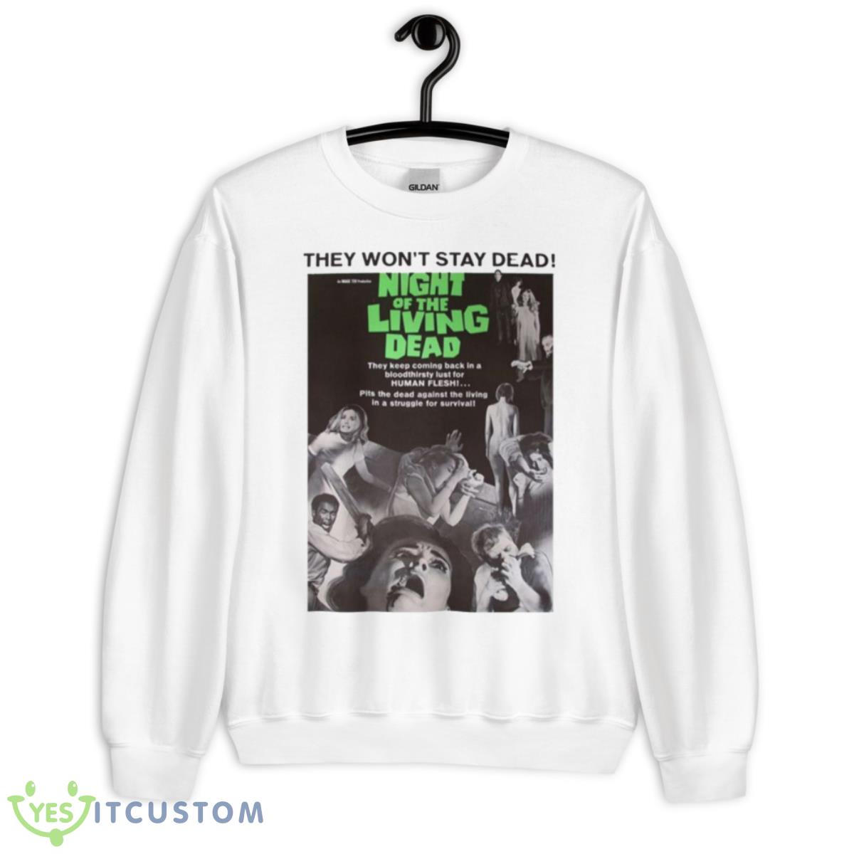 They Won’t Stay Dead Night Of The Living Dead Shirt 2 They Won’t Stay Dead Night Of The Living Dead Shirt - Unisex Heavy Blend Crewneck Sweatshirt