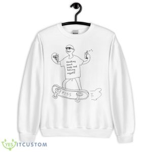 Thinking About Boobs And Killing Myself Shirt - Unisex Heavy Blend Crewneck Sweatshirt