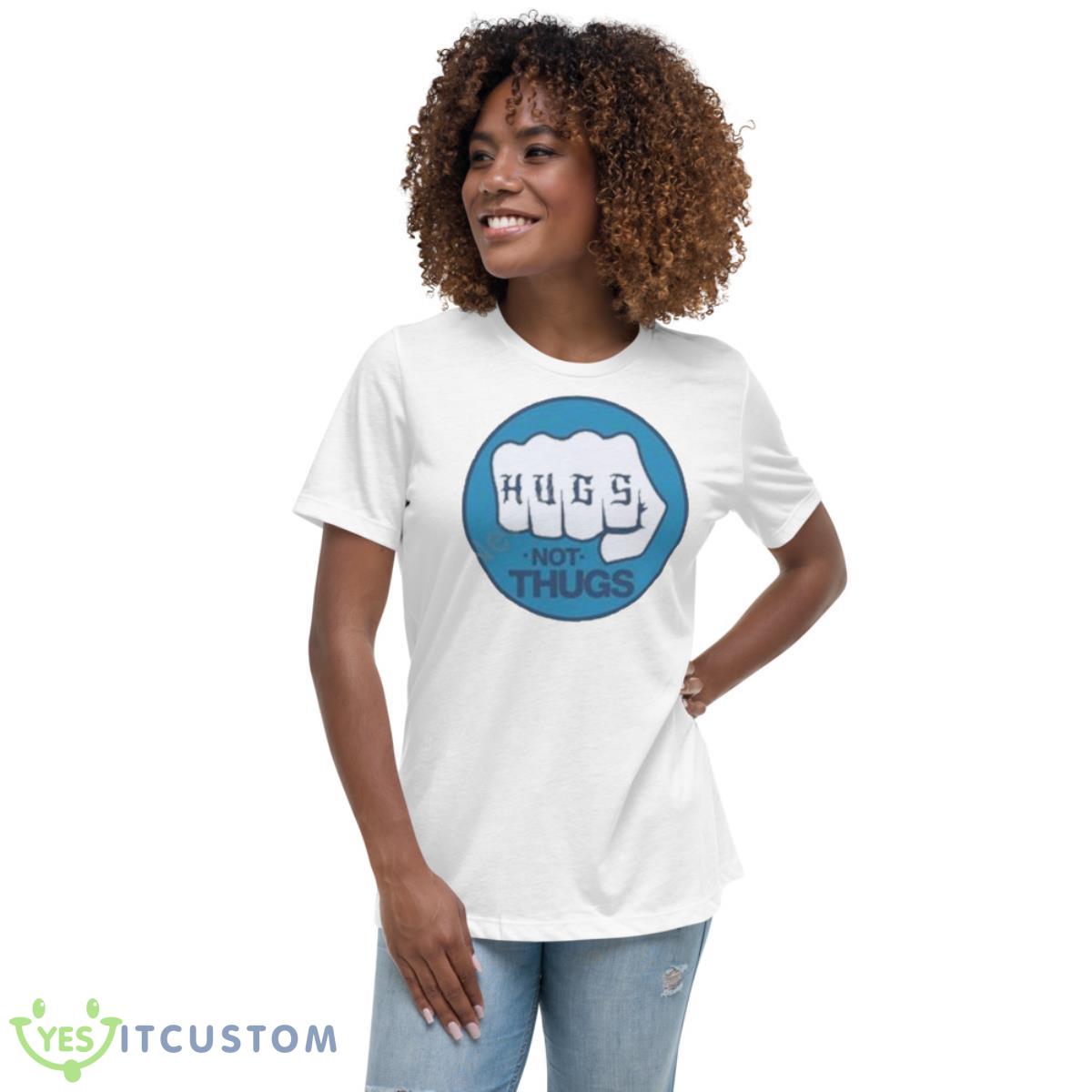 This Fool Frankie Quinones Hugs Not Thugs Shirt 5 This Fool Frankie Quinones Hugs Not Thugs Shirt - Women's Relaxed Short Sleeve Jersey Tee