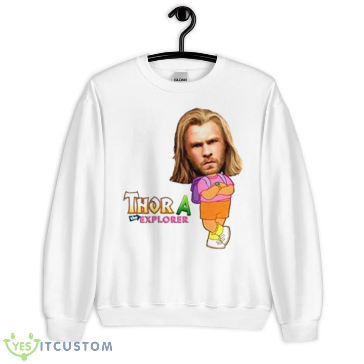 Thor A The Explorer Parody Shirt 11 Thor A The Explorer Parody Shirt - Unisex Heavy Blend Crewneck Sweatshirt