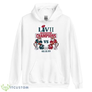 Tigers Eagles Vs Chiefs Super Bowl LVII Champions 2023 Shirt 7 Tigers Eagles Vs Chiefs Super Bowl LVII Champions 2023 Shirt - Unisex Heavy Blend Hooded Sweatshirt