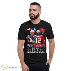 Tom Brady 2000 2023 Thank You For The Memories Signatures Shirt - Short Sleeve T-Shirt