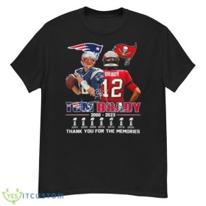 Tom Brady 2000 2023 Thank You For The Memories Signatures Shirt - G500 Men’s Classic T-Shirt
