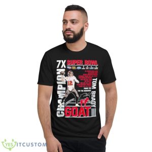 Tom Brady 7x Super Bowl Champions 5x Super Bowl Mvp, Goat Buccaneer Thank You Memories Signature Shirt - Short Sleeve T-Shirt
