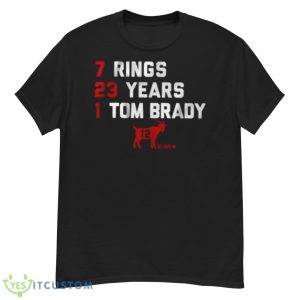 Tom Brady Goat List 2023 7 Rings 23 Years 1 Tom Brady Shirt - G500 Men’s Classic T-Shirt