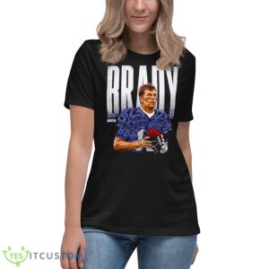 Tom Brady New England Statistics Bold Football Shirt - Women's Relaxed Short Sleeve Jersey Tee