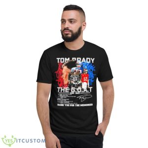 Tom Brady NFL King The GOAT 2000 2023 Thank You For The Memories Signature Shirt - Short Sleeve T-Shirt