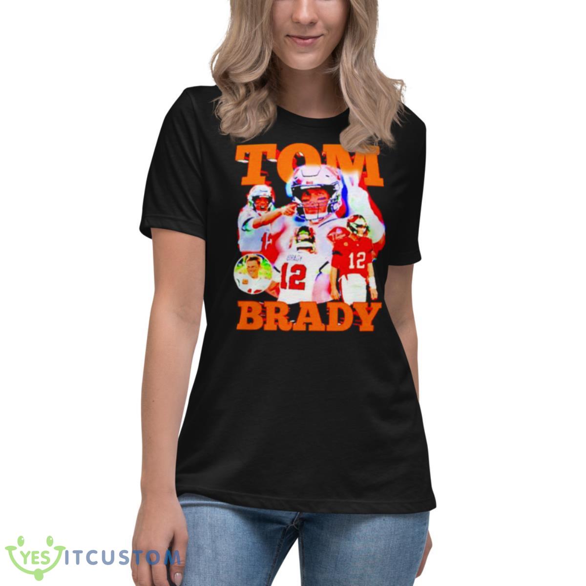 Tom Brady Picture Collage Shirt 6 Tom Brady Picture Collage Shirt - Women's Relaxed Short Sleeve Jersey Tee