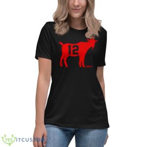 Tom Brady The Goat 2000 2023 Shirt - Women's Relaxed Short Sleeve Jersey Tee
