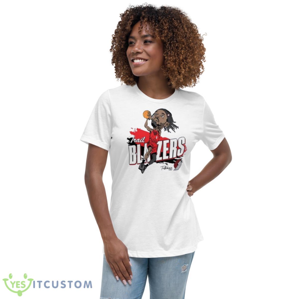 Trail Blazers Jerami Grant Shirt 5 Trail Blazers Jerami Grant Shirt - Women's Relaxed Short Sleeve Jersey Tee