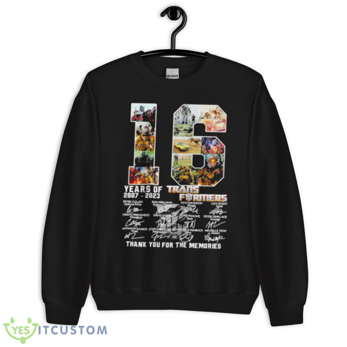 Trams Formers 16 Years Of 2007 2023 Thank You For The Memories Signatures Shirt 3 Trams Formers 16 Years Of 2007 2023 Thank You For The Memories Signatures Shirt - Unisex Crewneck Sweatshirt