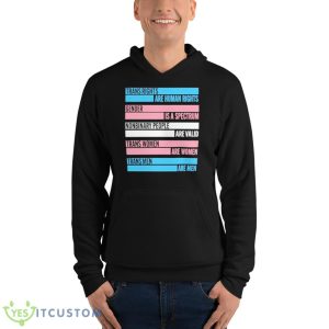 Trans Rights Are Human Rights Gender Is A Spectrum Nonbinary People Are Valid Trans Shirt 9 Trans Rights Are Human Rights Gender Is A Spectrum Nonbinary People Are Valid Trans Shirt - Unisex Fleece Pullover Hoodie