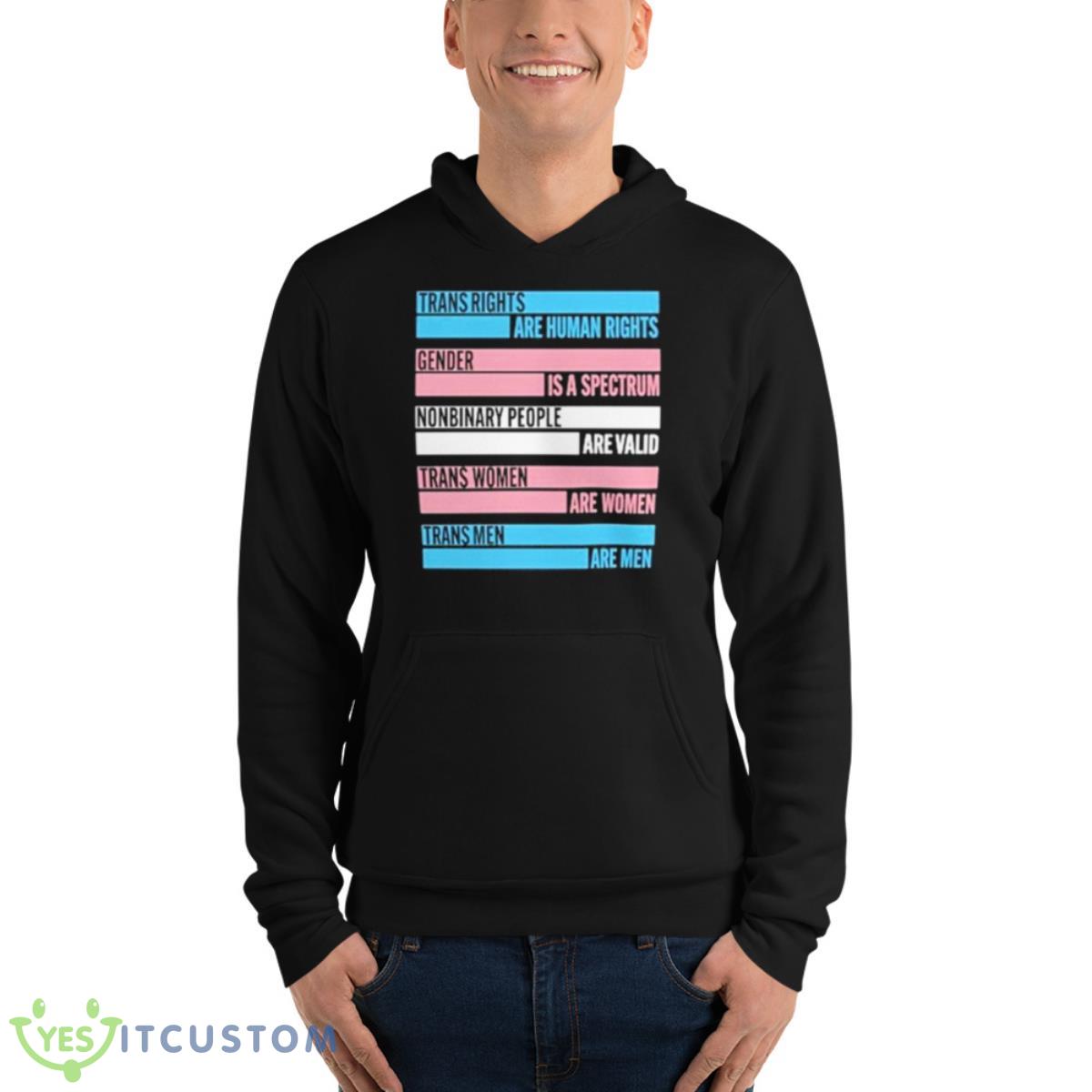 Trans Rights Are Human Rights Gender Is A Spectrum Nonbinary People Are Valid Trans Shirt 4 Trans Rights Are Human Rights Gender Is A Spectrum Nonbinary People Are Valid Trans Shirt - Unisex Fleece Pullover Hoodie