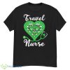Travel Nurse Stethoscope Heart Us Flag Shamrock Leopard Shirt - G500 Men’s Classic T-Shirt