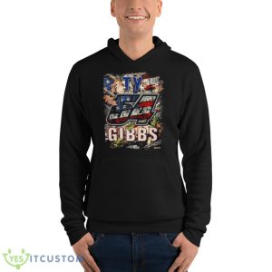 Ty Gibbs Joe Gibbs Racing Team Collection Patriotic Shirt - Unisex Fleece Pullover Hoodie