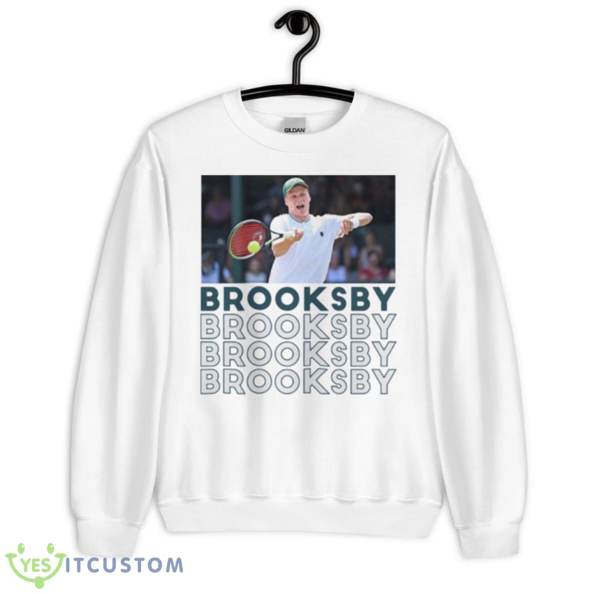 Typo Design Tennis Player Jenson Brooksby Shirt 2 Typo Design Tennis Player Jenson Brooksby Shirt - Unisex Heavy Blend Crewneck Sweatshirt