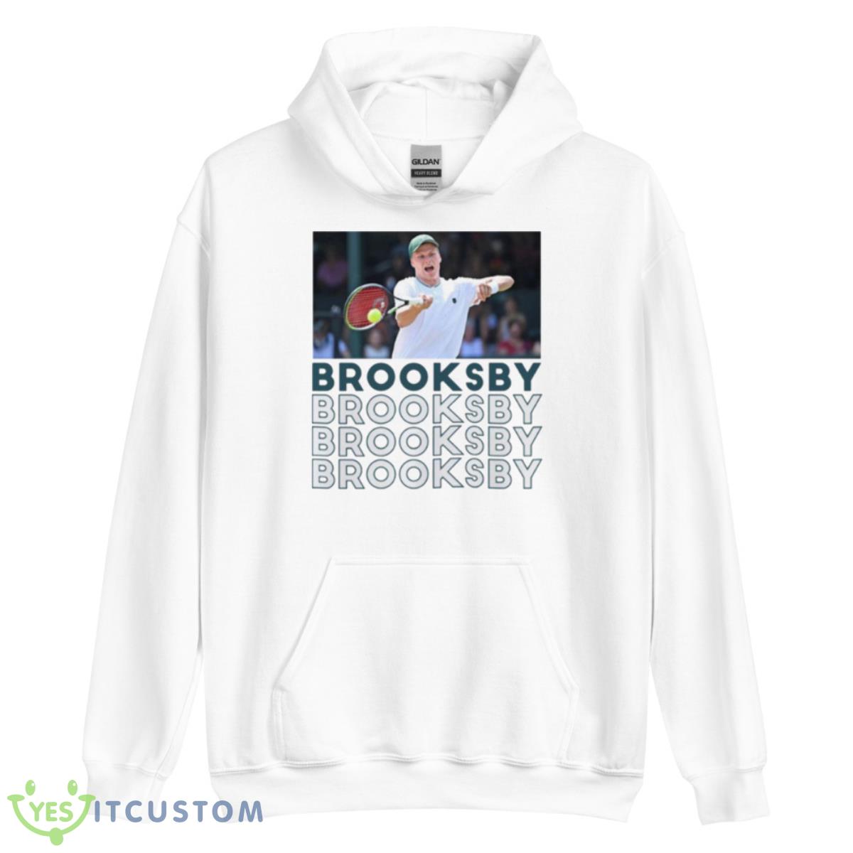 Typo Design Tennis Player Jenson Brooksby Shirt 3 Typo Design Tennis Player Jenson Brooksby Shirt - Unisex Heavy Blend Hooded Sweatshirt