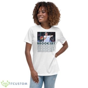 Typo Design Tennis Player Jenson Brooksby Shirt 9 Typo Design Tennis Player Jenson Brooksby Shirt - Women's Relaxed Short Sleeve Jersey Tee