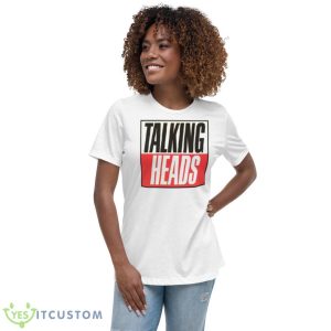 Typographic Logo Of The Talking Heads Shirt 9 Typographic Logo Of The Talking Heads Shirt - Women's Relaxed Short Sleeve Jersey Tee
