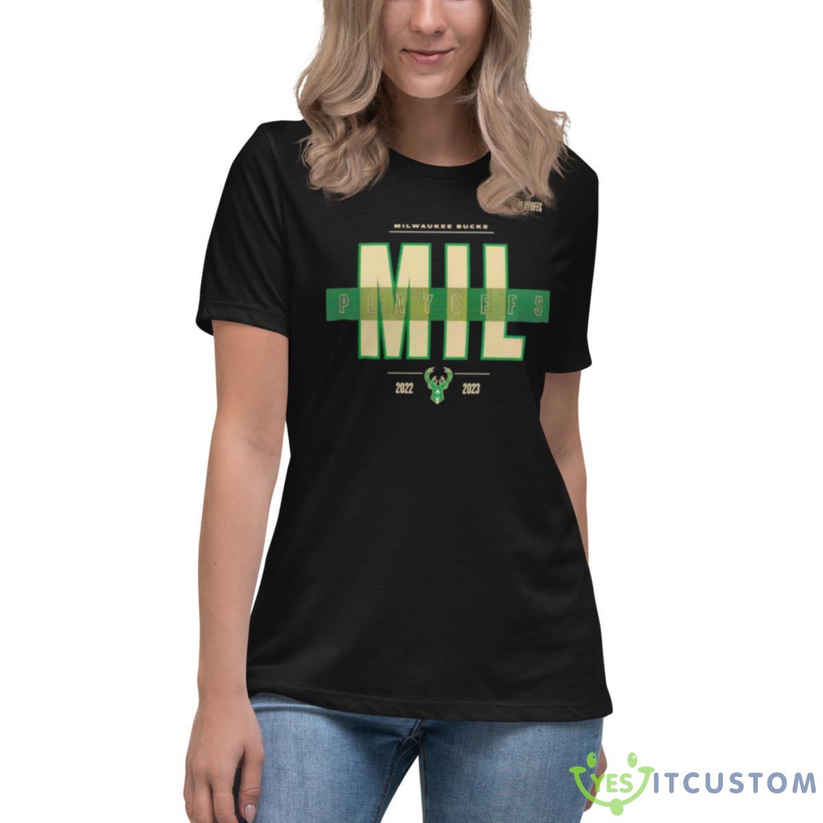 2023 NBA Playoffs Milwaukee Bucks Shirt 6 2023 NBA Playoffs Milwaukee Bucks Shirt - Women's Relaxed Short Sleeve Jersey Tee