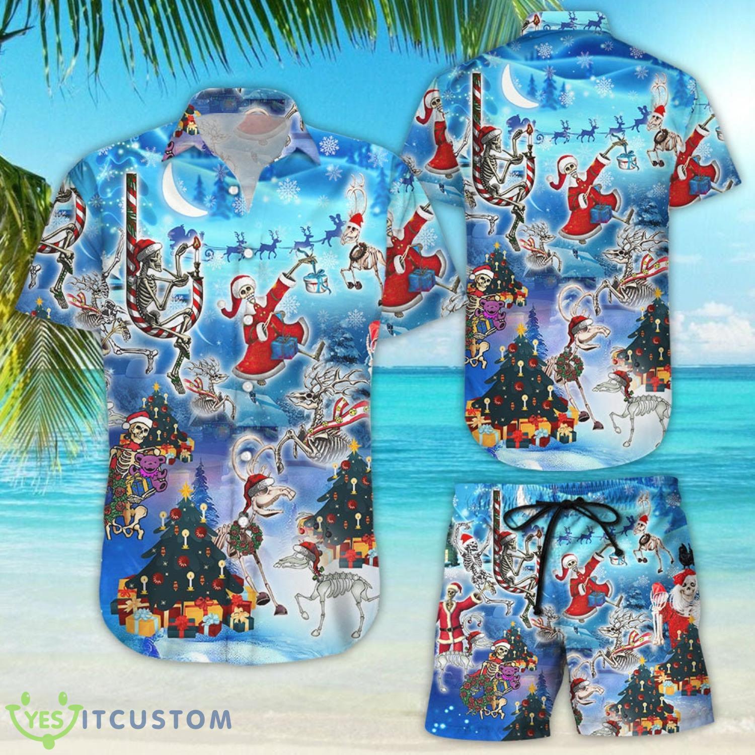 Aloha Christmas With Skeleton Button Down Shirts Best Beach Gift Ideas 14 Aloha Christmas With Skeleton Button Down Shirts Best Beach Gift Ideas Product Photo 1