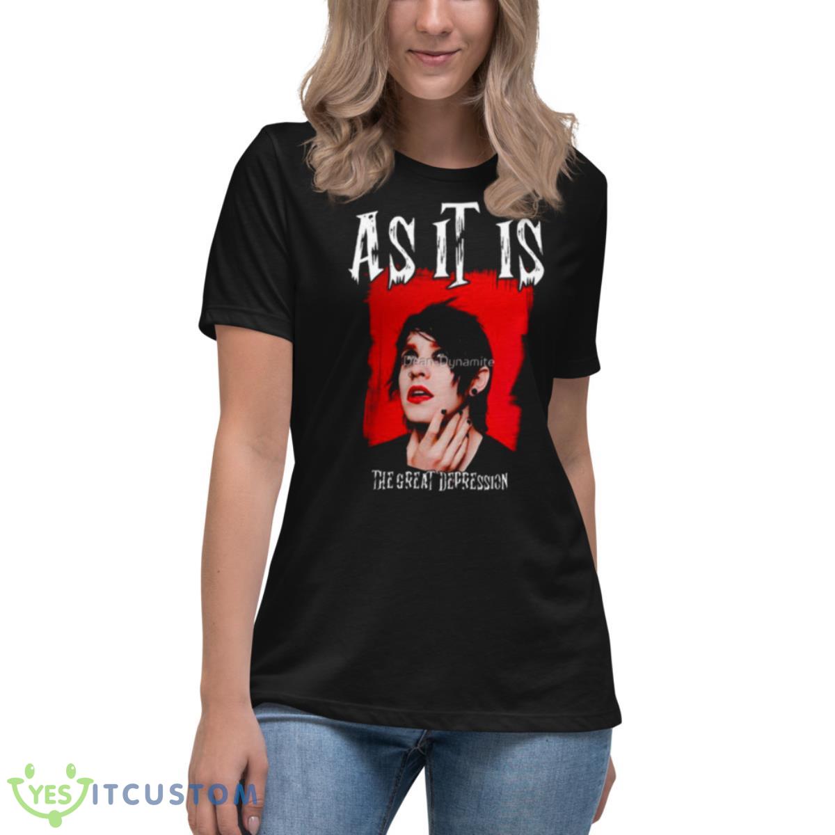 As It Is The Great Depression Marilyn Manson Shirt 6 As It Is The Great Depression Marilyn Manson Shirt - Women's Relaxed Short Sleeve Jersey Tee