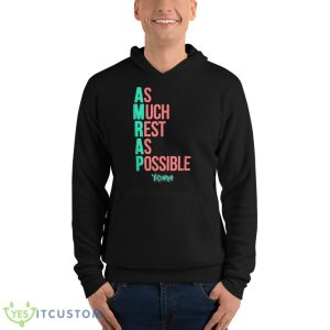 As Much Rest As Possible AMRAP Funny FIT2SERVE Shirt - Unisex Fleece Pullover Hoodie