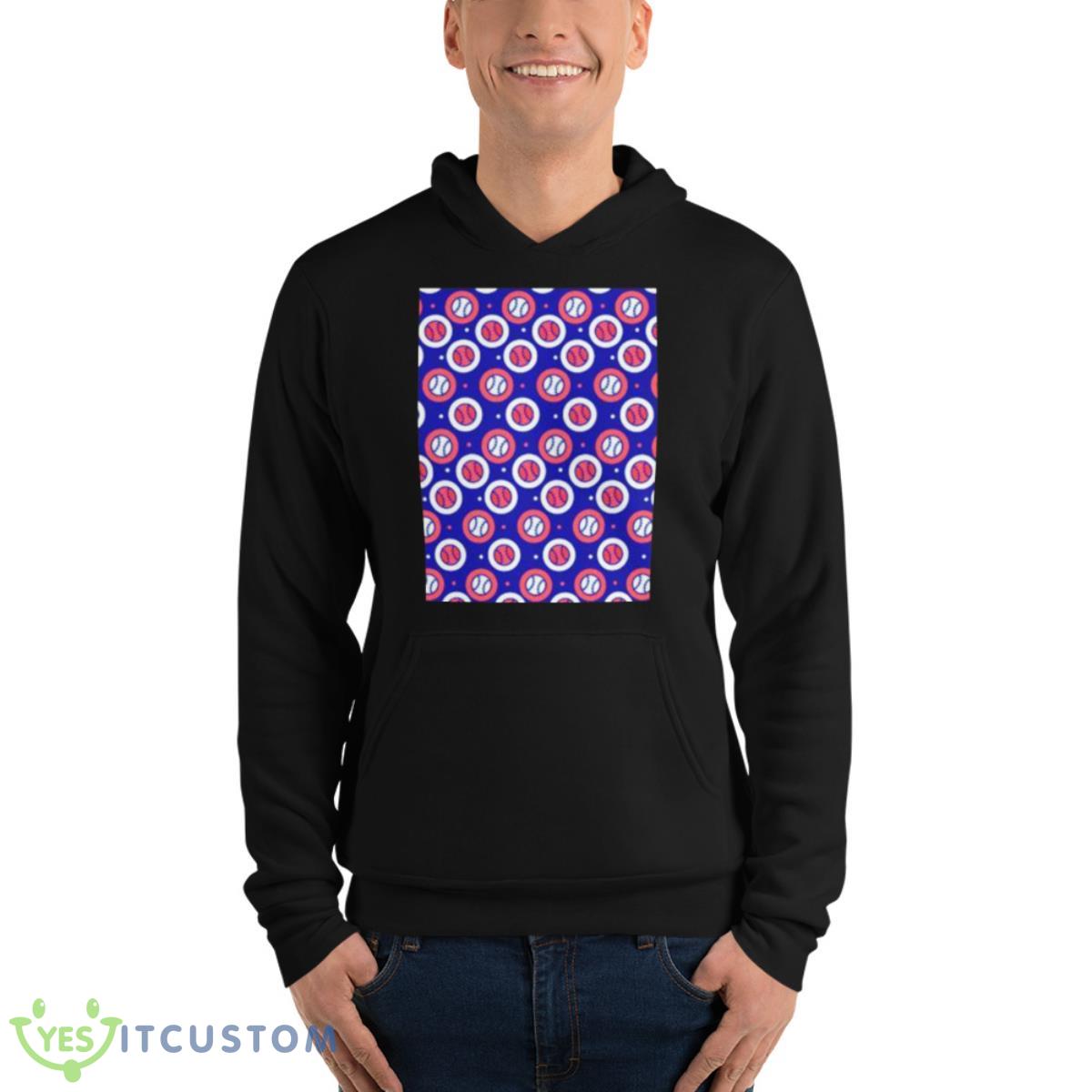 Baseball Sports Seamless Pattern Shirt 4 Baseball Sports Seamless Pattern Shirt - Unisex Fleece Pullover Hoodie