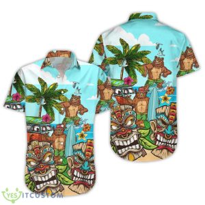 Bear Bear And Native Tiki Button Down Shirts Tropical Themed Gift Ideas 7 Bear Bear And Native Tiki Button Down Shirts Tropical Themed Gift Ideas Product Photo 3