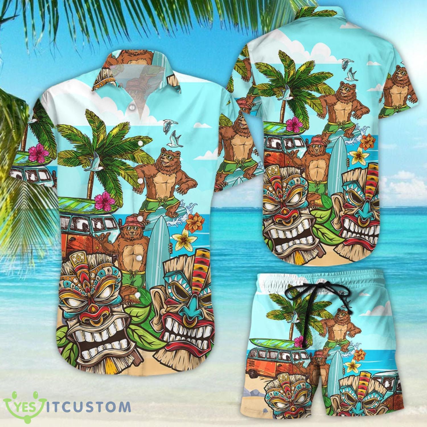Bear Bear And Native Tiki Button Down Shirts Tropical Themed Gift Ideas 10 Bear Bear And Native Tiki Button Down Shirts Tropical Themed Gift Ideas Product Photo 1