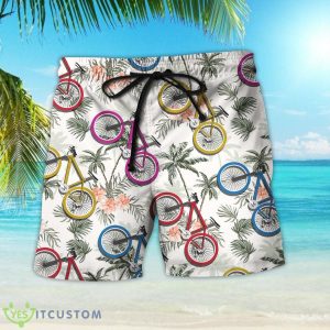 Bike Colorful Bike Cycling With Palm Tree Hawaii Shirt Gifts For Bicycle Lovers Product Photo 2