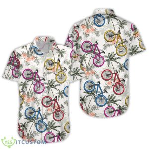 Bike Colorful Bike Cycling With Palm Tree Hawaii Shirt Gifts For Bicycle Lovers Product Photo 3
