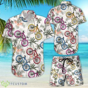 Bike Colorful Bike Cycling With Palm Tree Hawaii Shirt Gifts For Bicycle Lovers Product Photo 1