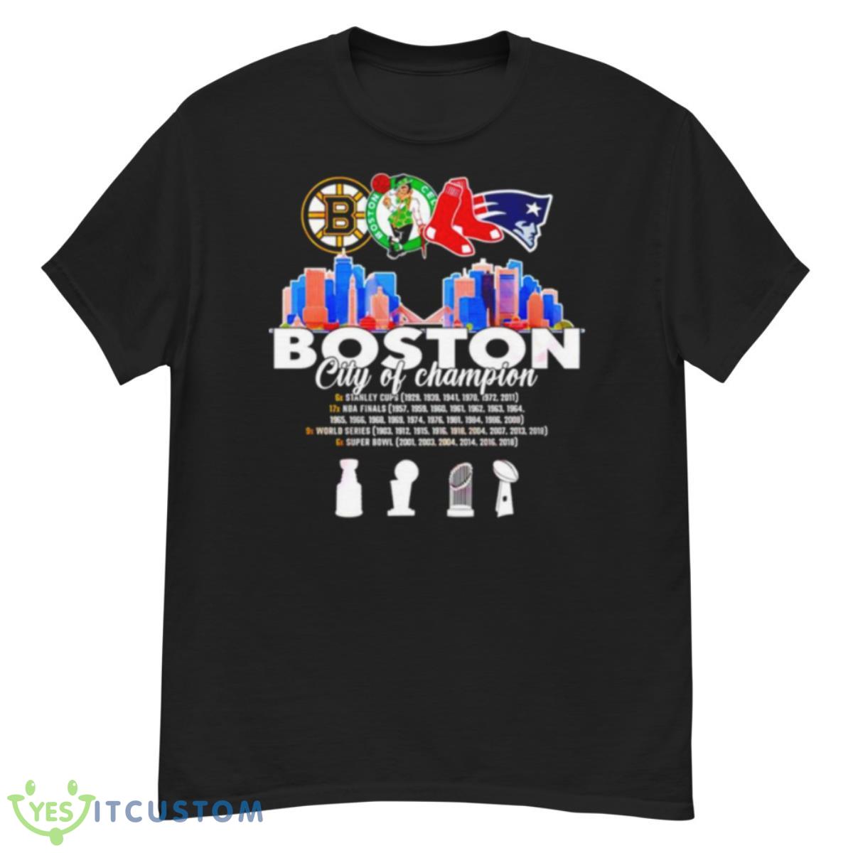 Boston City Of Champion Trophy Shirt 12 Boston City Of Champion Trophy Shirt - G500 Men’s Classic T-Shirt