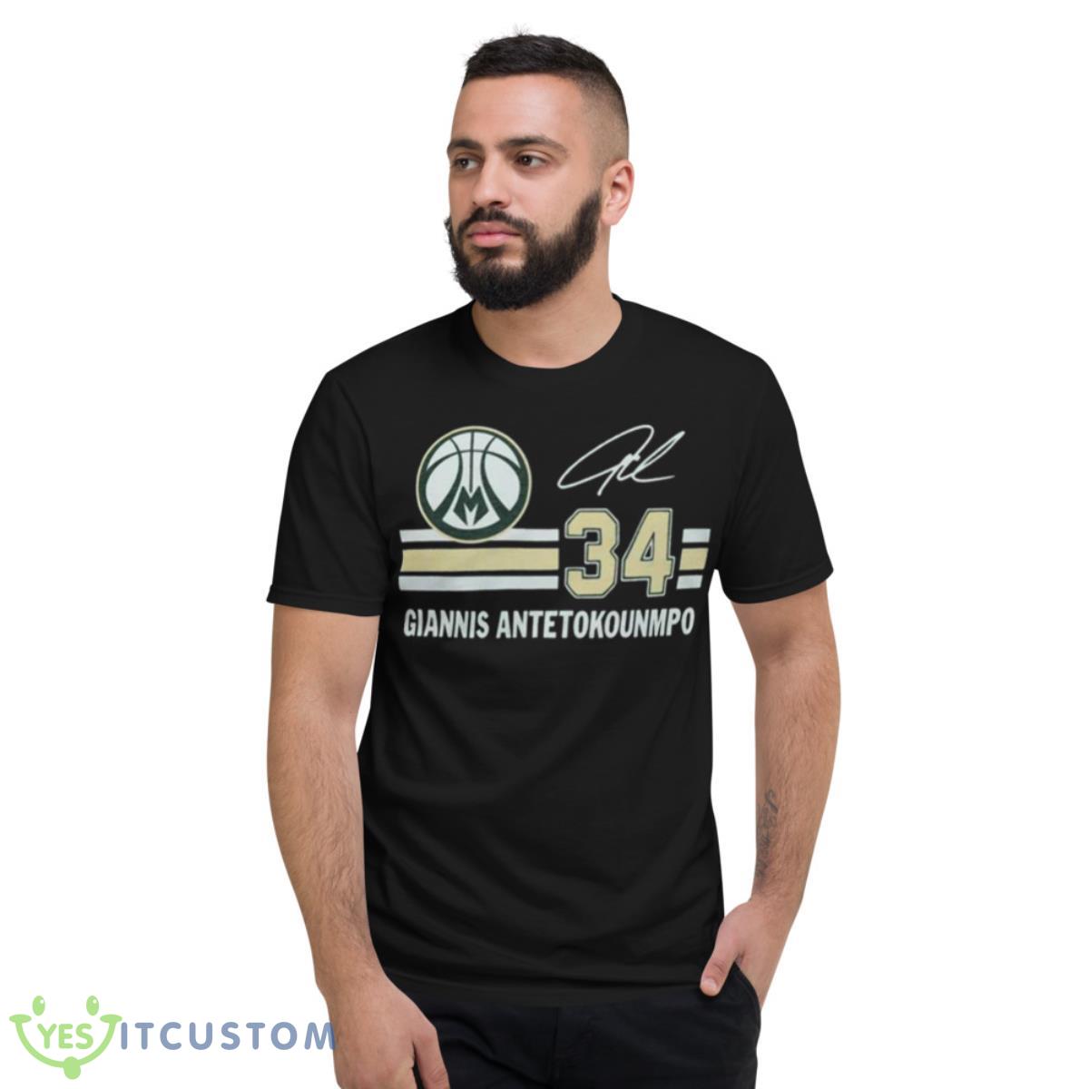 Bucks Giannis Antetokounmpo Signature Jersey Shirt 2 Bucks Giannis Antetokounmpo Signature Jersey Shirt - Short Sleeve T-Shirt
