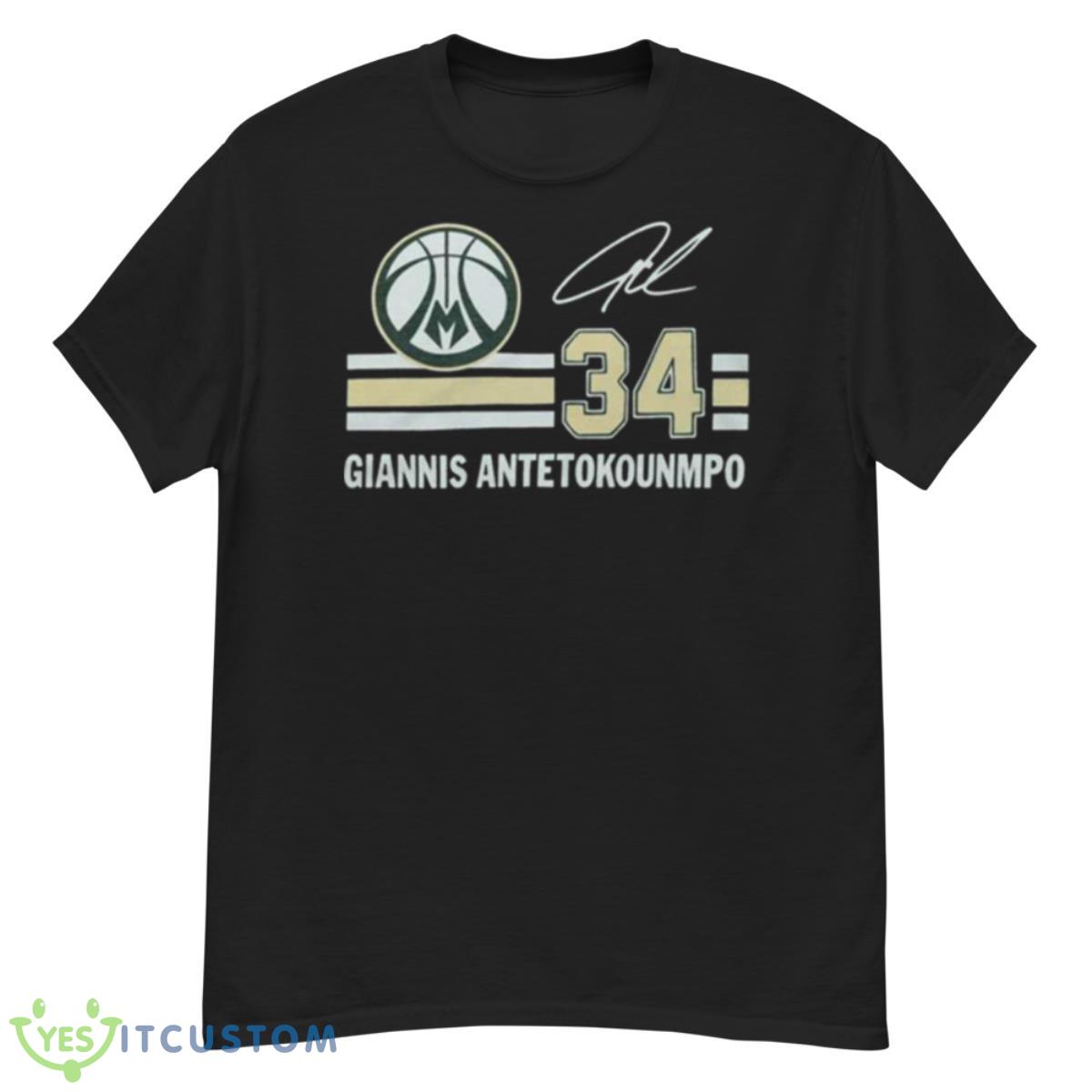 Bucks Giannis Antetokounmpo Signature Jersey Shirt 12 Bucks Giannis Antetokounmpo Signature Jersey Shirt - G500 Men’s Classic T-Shirt