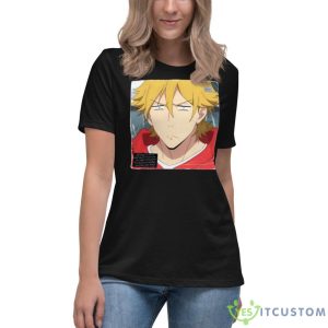 Buddy Daddies Kazuki Kurusu Funny Face Shirt 11 Buddy Daddies Kazuki Kurusu Funny Face Shirt - Women's Relaxed Short Sleeve Jersey Tee