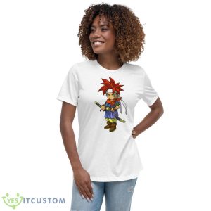Cartoon Chrono Glenn Chibi Chrono Trigger Shirt 9 Cartoon Chrono Glenn Chibi Chrono Trigger Shirt - Women's Relaxed Short Sleeve Jersey Tee