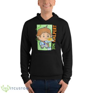 Cartoon Jim Halpert Shirt - Unisex Fleece Pullover Hoodie