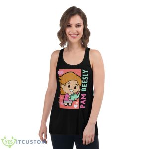 Cartoon Pam Beesly Shirt - Women's Flowy Racerback Tank