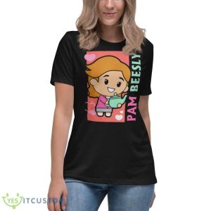 Cartoon Pam Beesly Shirt - Women's Relaxed Short Sleeve Jersey Tee