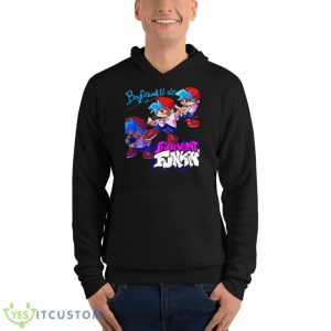 Cartoon Style Friday Night Funkin’ Boyfriend Shirt - Unisex Fleece Pullover Hoodie