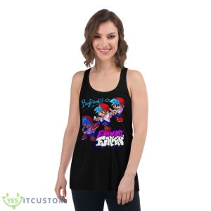 Cartoon Style Friday Night Funkin’ Boyfriend Shirt - Women's Flowy Racerback Tank