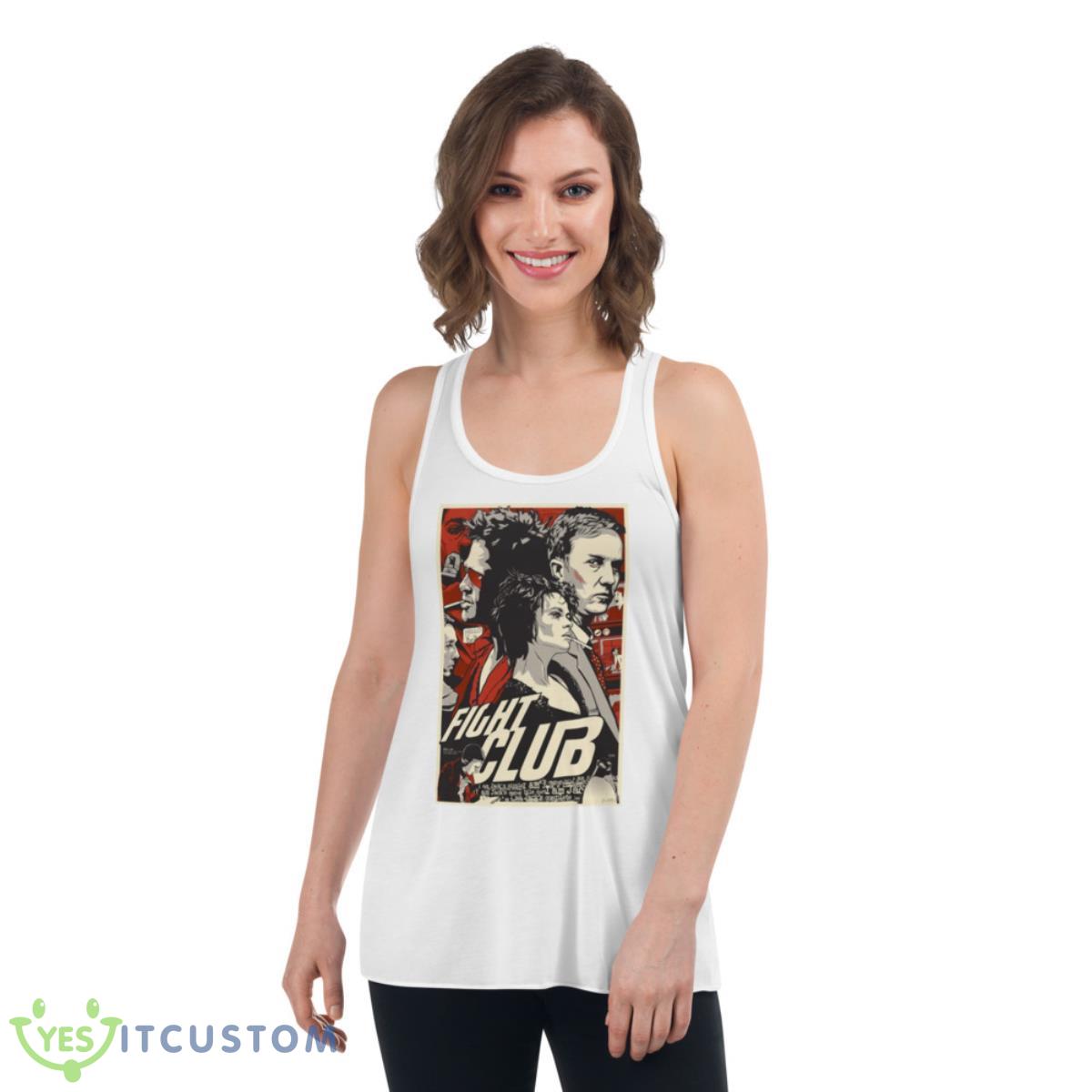Cartoon Verson Of Fight Club Shirt 4 Cartoon Verson Of Fight Club Shirt - Women's Flowy Racerback Tank