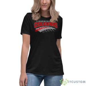 Christoval Cougars Football Logo 2023 Shirt 11 Christoval Cougars Football Logo 2023 Shirt - Women's Relaxed Short Sleeve Jersey Tee